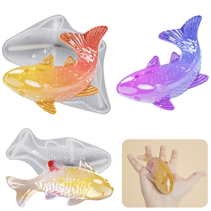 3D Koi Fish Shaped Epoxy Resin - Marine Fish Tank 评论和价格