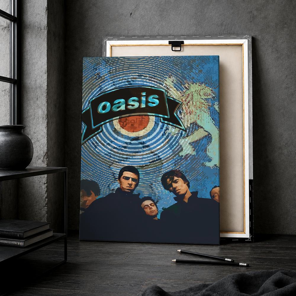 O-Oasis Rock Band Album Framed - Live Rock 评论和价格