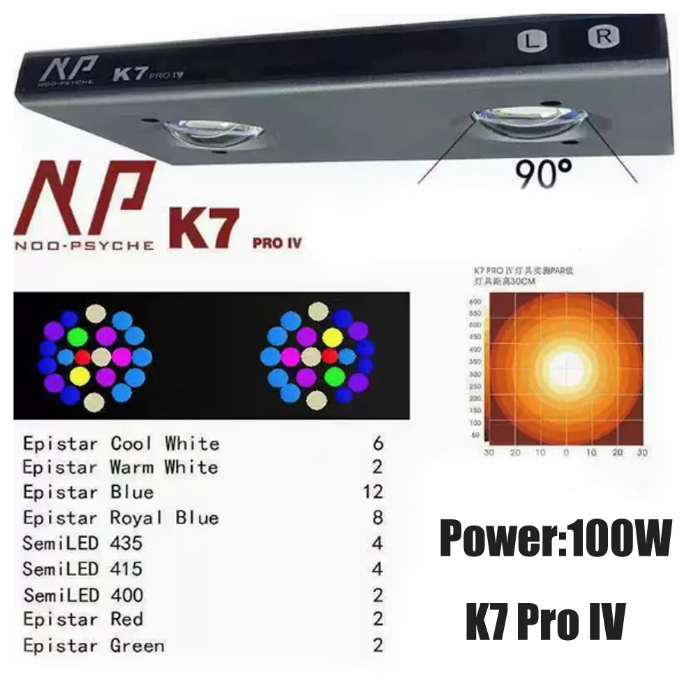 Noopsyche NP K7Pro IV 100W App - Saltwater Tank 评论和价格