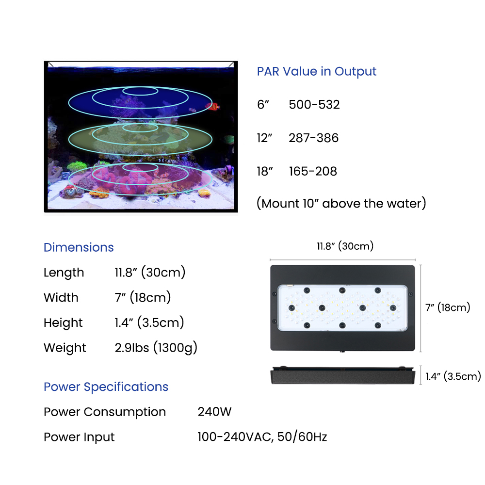 A8SE II Max And Blue 240W Full - Saltwater Tank 评论和价格